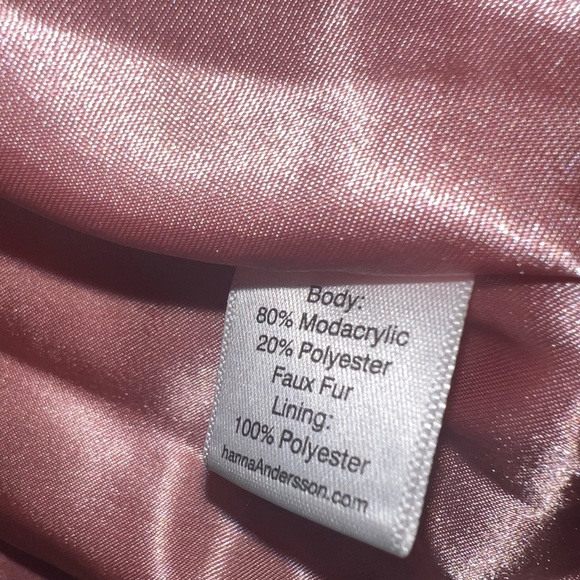 Hanna Anderson Fur Coat Faux soft Pink Size 70 6/12 months - Picture 5 of 7